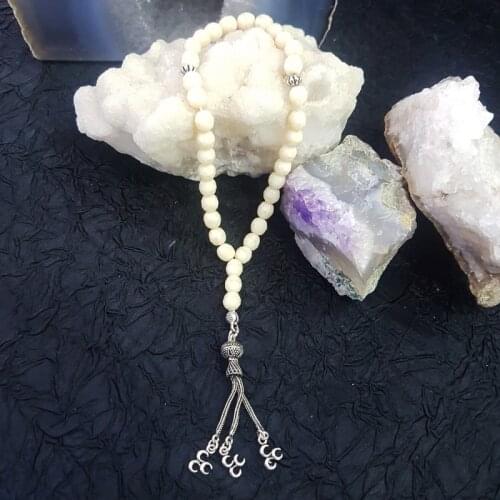 Silver 925 Sterling 7.7mm Pearl Stone Rosary