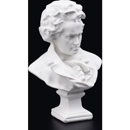 6 "Beethoven Resin Bust Statue Sculpture for Exquisite Fadeless Artist