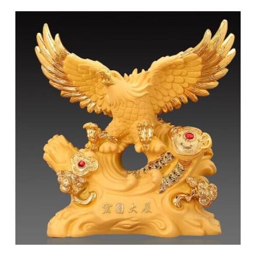 Animal head home grand exhibition eagle decoration eagle opening business gifts living room office desktop resin crafts