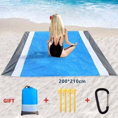 Ultralight Water Resistant Camping Mat with Storage Bag Sand Free Beach Mat Picnic Blanket Sandproof Beach Blanket