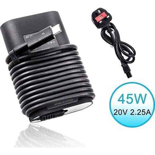 USB-C 45W Type-C Charger Adapter for Dell XPS 13 9365 9370 7390 9380,Latitude 7389 7275,VENUE 8 PRO 5855, 492-BBUU,LA45NM150