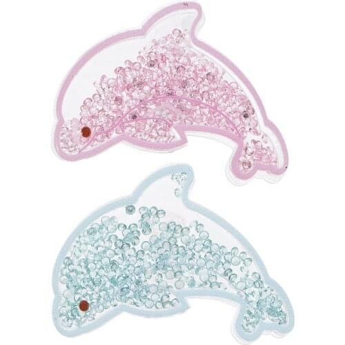 David accessories Transparent Dolphin Quicksand Shakers Acrylic Resin DIY Jewelry Making Hair Accessories Hair Bow,10Yc12179