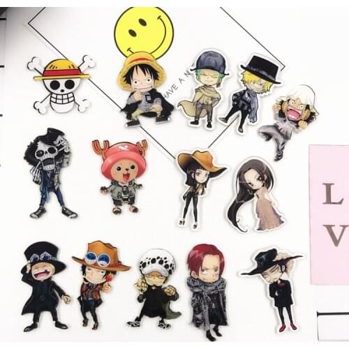 Anime TV ONE PIECE Badge Cartoon Icons on Backpacks Acrylic Kawaii Pins for Clothes Lapel Pin Straw Hat Boy Brooch Gift for Fans