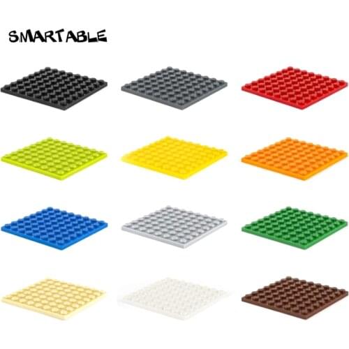 Smartable Plate 8X8 Building Block Part DIY Creative Toys For Kids Compatible Majorl Brands 41539 Educational MOC Toys 10pcs/lot