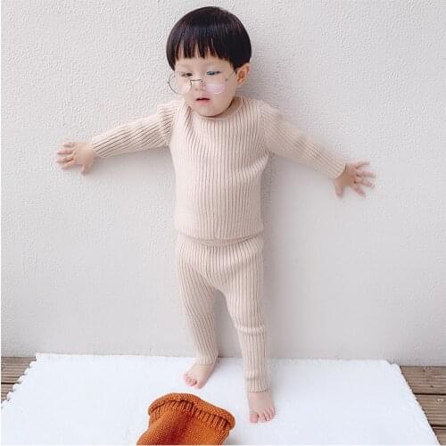 Baby Boys Sweaters Newborn Baby Knitted Clothes Baby Girl Sweater Winter Baby Girl Clothes 100% Cotton Pants + Cardigan 2 pcs