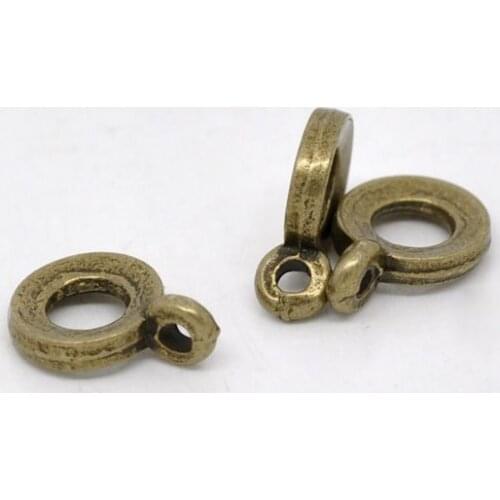 DoreenBeads Retail Antique Bronze Bail Beads 11x8mm,sold per pack of 100