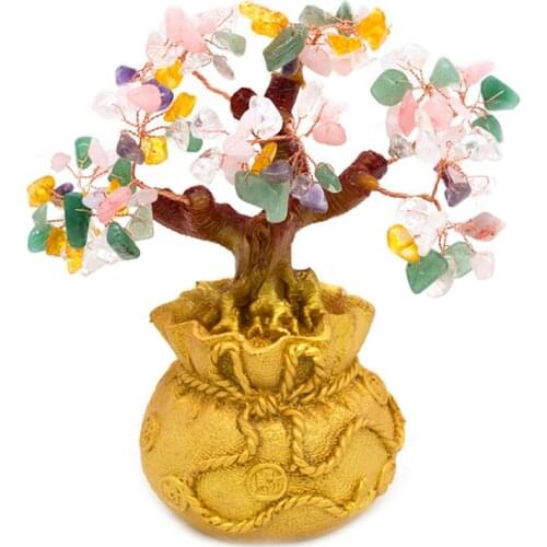 Crystal Lucky Tree Tall Mini Crystal Money Tree Bonsai Style Wealth Luck Feng Shui Bring Wealth Luck Home Decor Birthday Gift