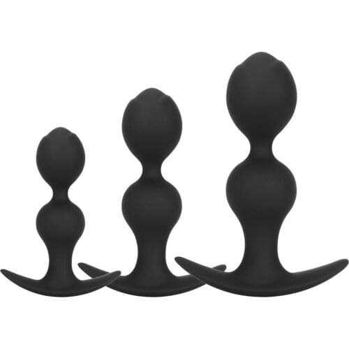 IKOKY S/M/L Prostate Massager Butt Plug Big Flower Anal Plug Silicone Butt Stimulation G-spot Massager Sex Toys for Women Men