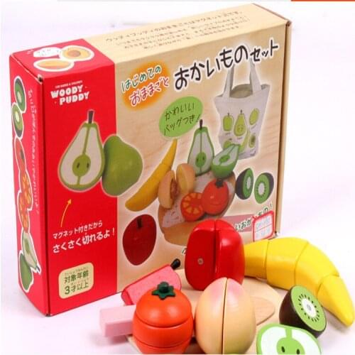 Simulated Fruit Play House Magnetic Wooden Fruit Cut Every Look