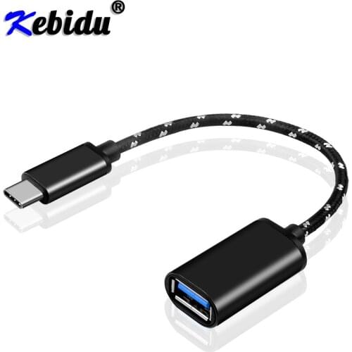 Kebidu Type-C To USB OTG Cable Adapter For Huawei P20 Xiaomi Mi5 Mi4C Nexus 5X 6P Macbook Type-C Charger Data USB C Cable