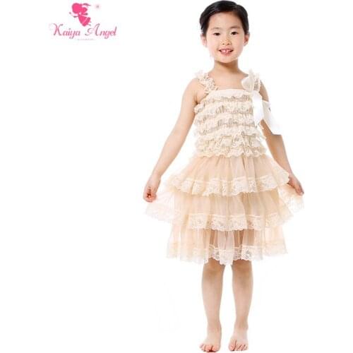 Kaiya Angel Girl Wedding Princess Dress Tulle Summer Party Flower Girl Dresses Children Kids Clothes Girls 2017 Tulle 1-8T