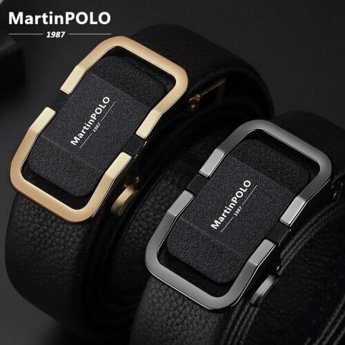 [MartinPOLO] Genuine Leather Automatic Men Belt Luxury Strap Belt for Men Designer Belts Men High Quality Fashion Belt MP3403P