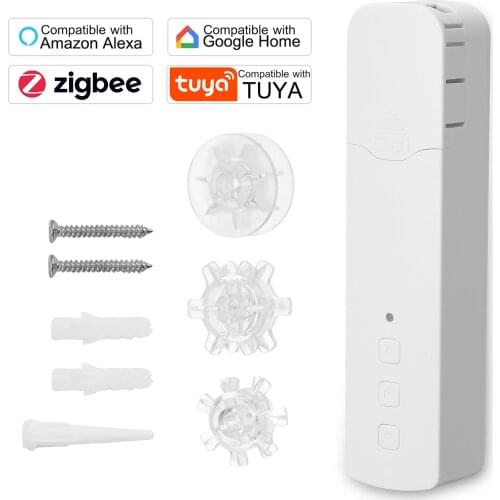Tuya ZigBee M515EGZT Pull Bead Curtain Motor Intelligent Electric Curtain Motors Mobile APP Voice Control for Alexa Google
