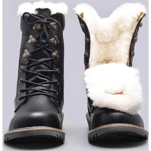 Motorcycle Male Boots Plus velvet Winter Men Soft Leather Tooling Shoes Fashion Retro Mid- Calf Male Motorcycle Punk Boots Rock