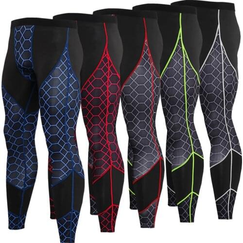 Mens Running Tights Compression Sport Leggings Gym Jogging Training Yoga Soccer Pants Elastic Trousers Sportswear Sweatpants