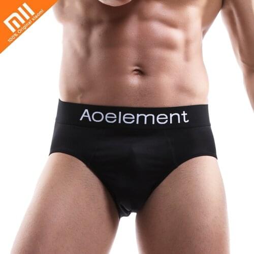 Xiaomi 1pcs Ice Silk Mens Underwear Middle Waist Soft Breathable Men Underwear Sexy Panties Cool Boxer Pants Triangle Shorts