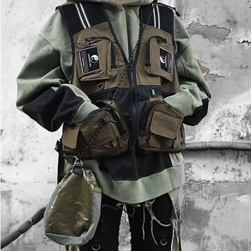 Unisex hip-hop kanye chinese taichi ins hot style Chest Rig Military tactical chest bag Functional package prechest bag vest bag