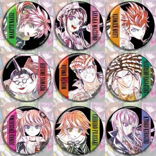 New Danganronpa: Trigger Happy Havoc Hot Game Hinata Hajime Kirigiri Kyouko Togami Byakuya Brooch Pin Anime Metal Badge Buttons