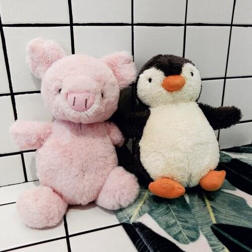 Ins hot Baby Appease toys Plush Pig Penguin Elephant Soft Doll Cute Stuffed Animal Doll Kids Toy Birthday Gift For Children