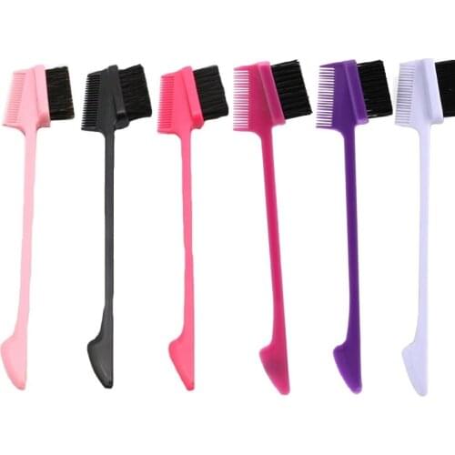 Wholesale 5PCS Double Sided Edge Brush Control Women Beauty Temples Hair Styling Comb Salon Hairdressing Tools