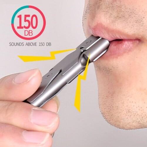 Hot Sale 150db Emergency Survival Whistle Keychain Aluminum Alloy Outdoor Camping Hiking Multifunction Outdoor Accessory Tools