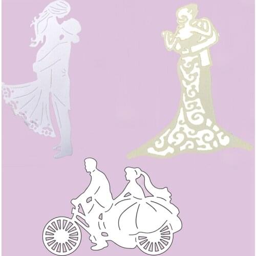 Wedding Bride & Groom Metal Cutting Die Stencil For Scrapbooking Paper Cards Crafts Handmade Embossing Decorative 2019 Newest