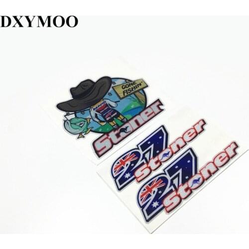 Gone Fishing Reflective Car Stickers Stoner 27 Kangaroo Car Window Whole Body Tail Motorcycle Vinyl Decals 3M