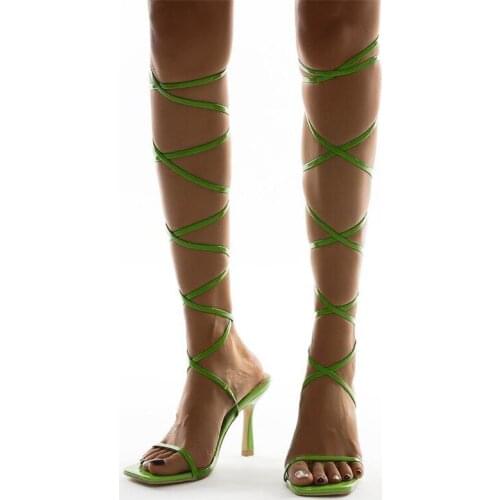 Summer High 9CM Heels Women Pumps Ankle Cross Strap Sandals Shoes Woman Ladies Peep Toe High Heels Dress Party Shoes Woman