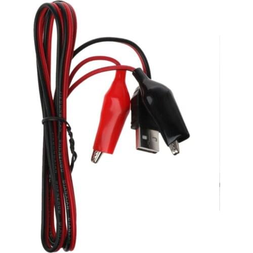 1Pc USB 2.0 Male Female Alligator Clips Crocodile Wire USB Tester Detector DC Voltmeter Ammeter Capacity Power Supply Cable