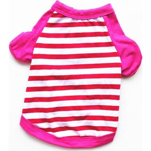 Spring/Summer Pet Dog Clothes For Small Dogs Cotton Striped Puppy Pet Cat Vest t shirt Classic Dog Shirts Fashion Pets Clothing