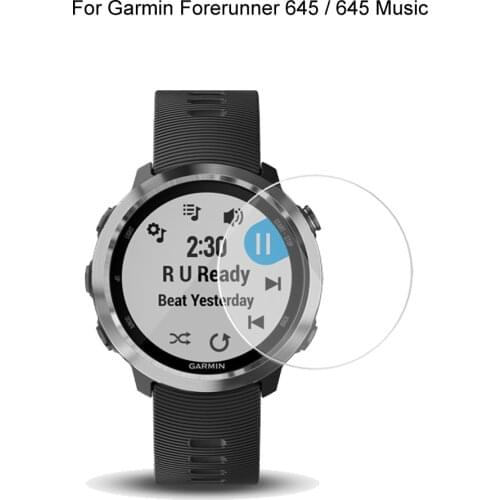 For Garmin Forerunner 645 / 645 Music Smart Watch Screen Protector Protective Tempered Glass Film Explosion-proof