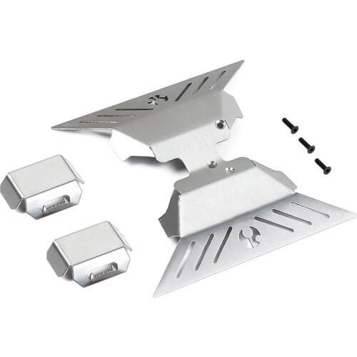 RC Stainless Steel Chassis Protection Plate Axle Guard Cover Anti-Collision Board for Axial Capra 1.9 UTB AXI03004