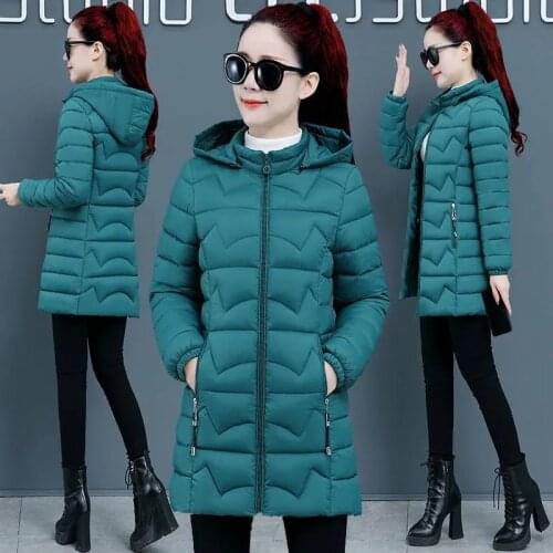 Womens Winter Jacket 2021 New Long Parkas Thick Warm Snow Coats Female Hooded Cotton Padded Parka Jacket for Woman Coat 6XL