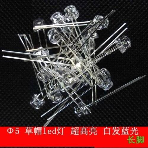 1000pcs/lot 5MM LED light blue hat super bright blue LED light-emitting diode astigmatism