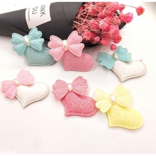 Golden Powder Pearl Butterfly Peach Heart Childrens Hair Accessories Headdress Accessories Clothing Accessories Glove Accessori