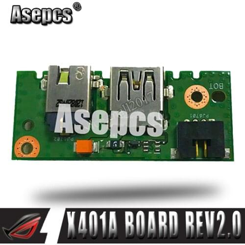 Asepcs X401A_IO BOARD REV2.0 For Asus X301A X401A X501A Power Board Laptop Audio USB IO Board Interface Board Tested Well
