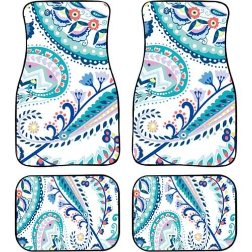 Print Auto Floor Mat Heavy Dirty Washable Car Foot Carpet Universal Durable Auto Interior Decoration Accessory Fit Most Vehicle