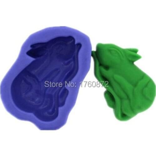 Free shipping lovely rabbit Modelling soap mold silicone cake decoration mold fondant chocolate mold handmade soap mold