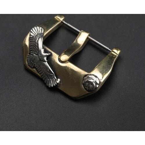 Bronze Buckle Takahashi Eagle 20 22 24MM Feather Eagle Buckle Suitable For Leather Buckle, pure copper buckle