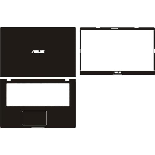 Laptop Carbon Fiber Vinyl Skin Sticker Cover For ASUS A409 M409 14"