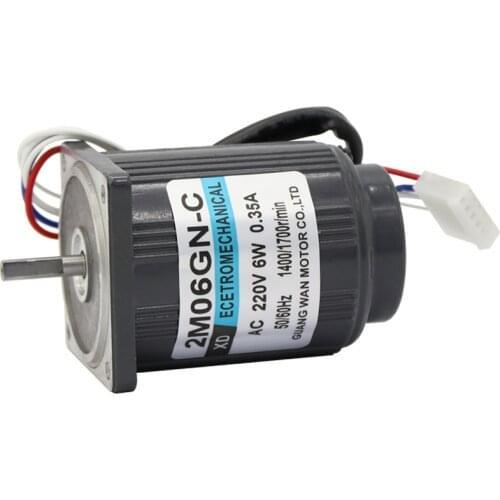 2I/RK6GN-C 220V AC Motor, 6W Optical Axis, 1400-2800RPM High Speed Miniature Unidirectional Motor, CW/CCW Adjustable Speed Motor
