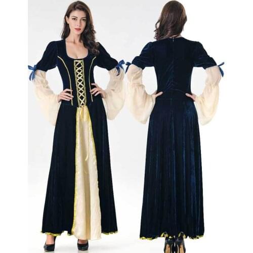 European Aristocratic Court Queen Princess Costume Halloween Masquerade Adult Women Fancy Dresses halloween costume