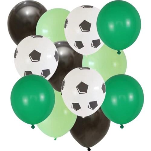 Football Soccer Theme Party Round Balloons Black White Confetti Helium Balloon Sports Meet Boys birthday Party Decoration