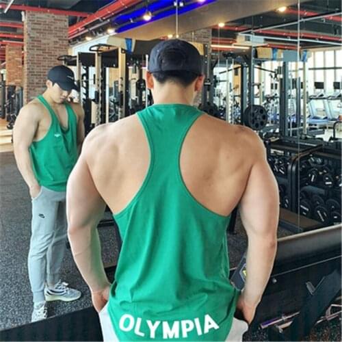 2021 Gyms Clothing Cotton Singlets Mens Undershirt Bodybuilding Tank Top Men Fitness Shirt Muscle Guys Sleeveless Vest Tanktop