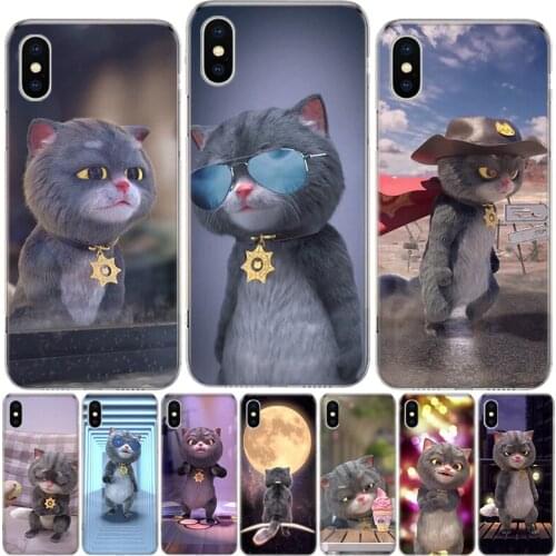 Cartoon tabby cat Phone Case For iphone 12 MIni 11Pro MAX XS 8 7 6 6S Plus X 5 5S SE XR SE 2020 Cover Shell Coque