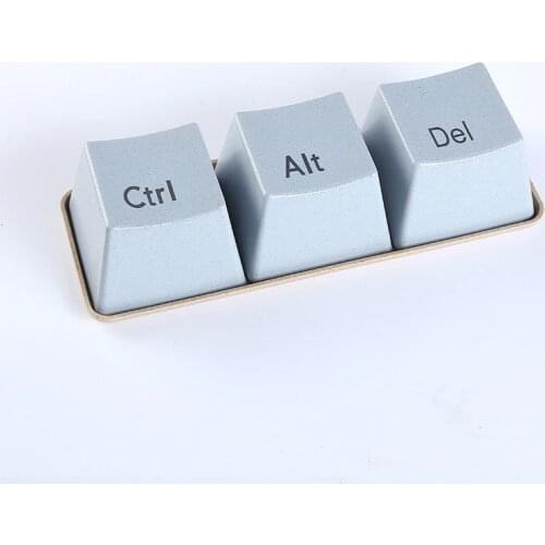 3pcs/Set Novelty Creative Simple Keyboard Ctrl ALT DEL Type Tea Coffee Mug Cup set,Drinkware BPA Free mug Birthday Gifts