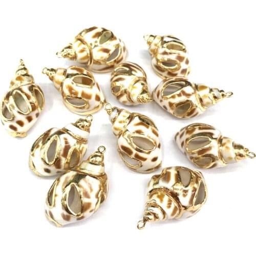 2020 5pcs New Shell Pendant Conch Shape Ladies DIY Bracelet Necklace Jewelry Exquisite Gift Oriental Size 25x35-28x38mm