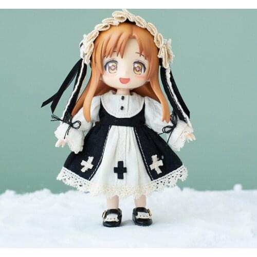 OB11 doll clothes fashion dress uniform suit skirt dress for obitsu11, molly, GSC, P9, 1/12bjd clothes doll clothing accessories