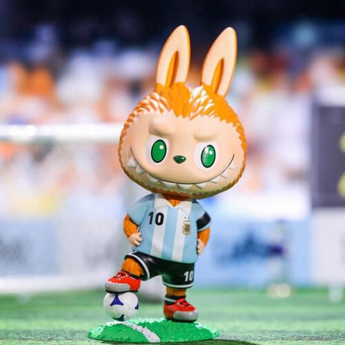 Original POP MART Rabbu Argentina Football Star Series Blind Box Toy Doll Confirmed Style Anime Character Gift Free Shipping
