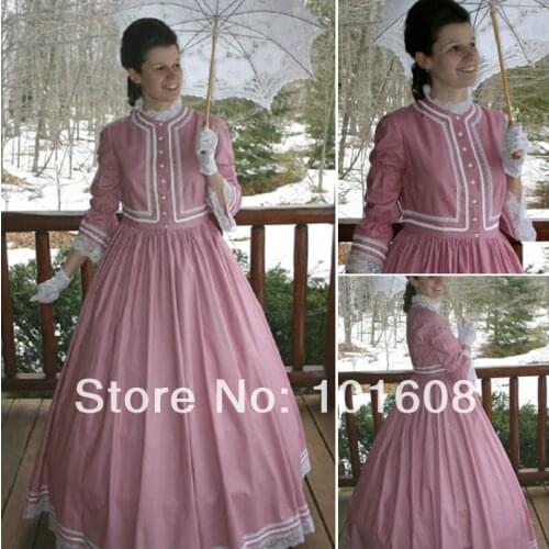 1860S Victorian Corset Gothic/Civil War Southern Belle Ball Gown Dress Halloween dresses US 4-16 V-1214
